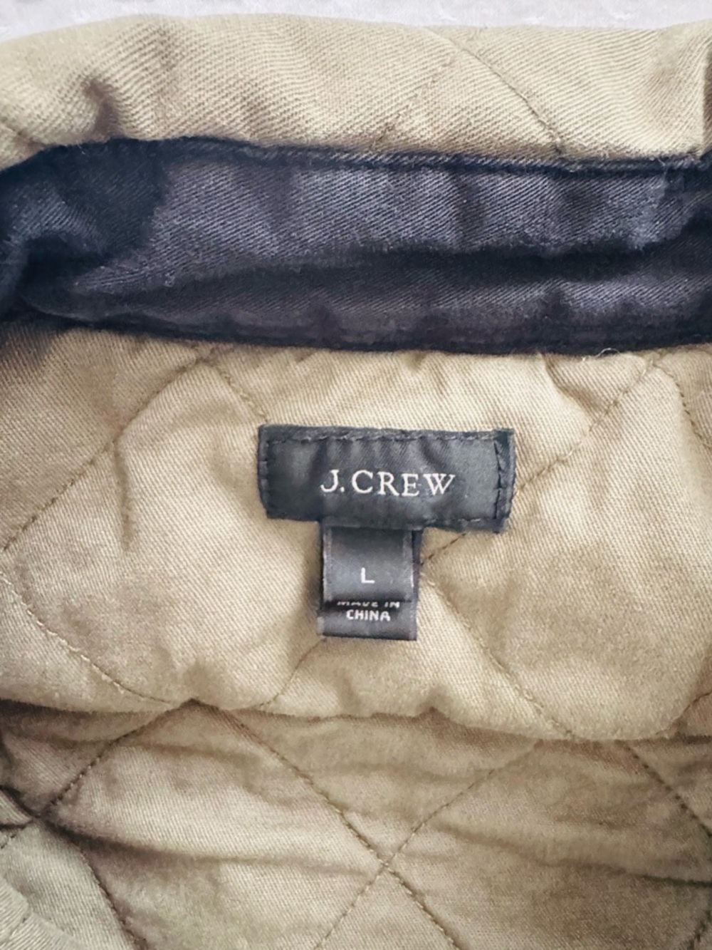 J. Crew Quilted Olive Shirt Jacket - Picture 2 of 2